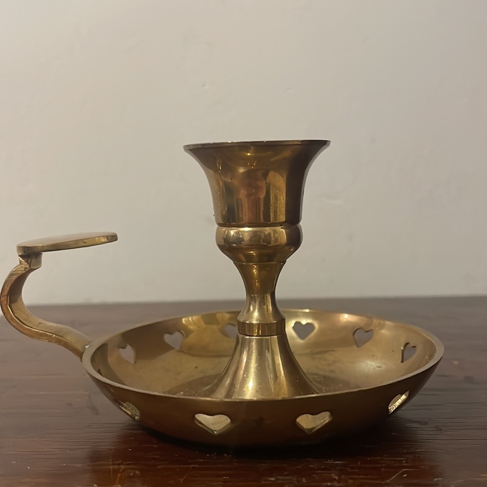 Vintage Brass Candle Stick Holder